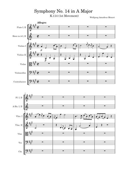 Symphony No.14 in A Major, K.114 1st mvt – Wolfgang Amadeus Mozart