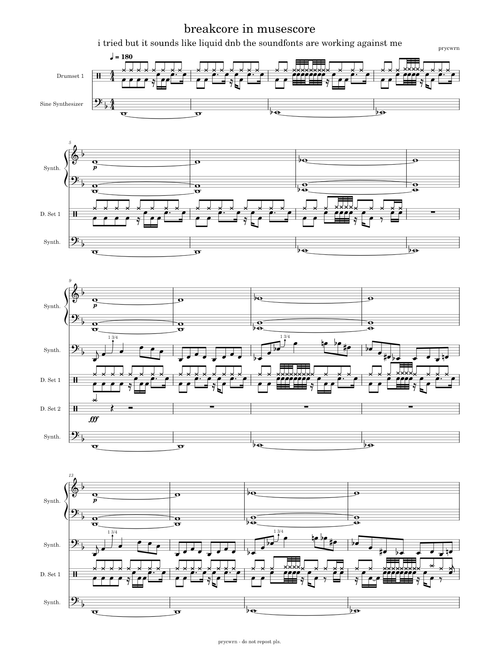 breakcore in musescore (i tried) - prycwrn