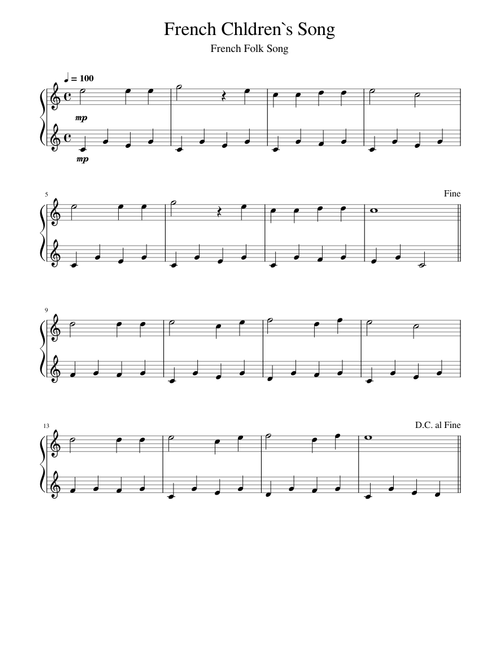 French Chldren`s Song