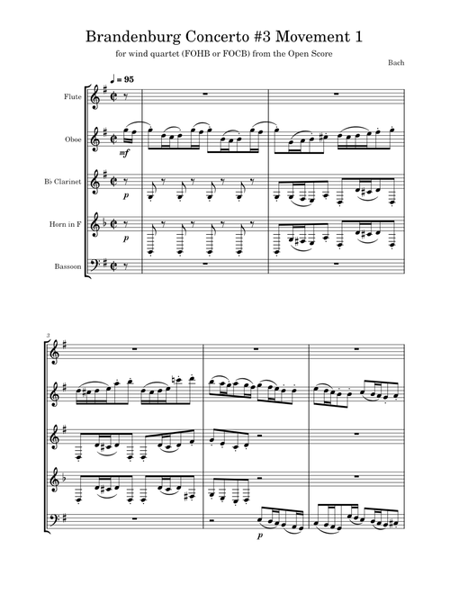 Movement 1 from Brandenburg Concerto #3