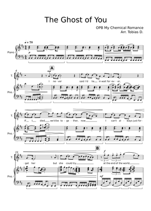 Ghost of you - My Chemical Romance Sheet Music for Violin, Guitar