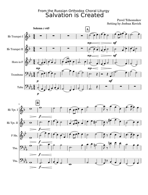 Salvation is Created (Brass Quintet)