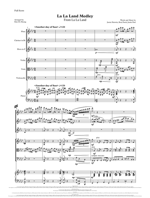 Another Day Of Sun (Arr. Kim Do Hyung) - La La Land Cast (Small Ensemble)