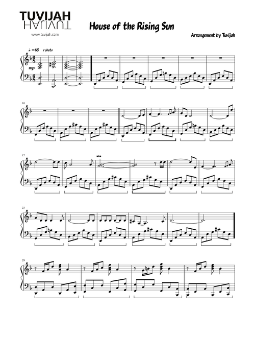 House of the Rising Sun -  Balladversion (Arrangement)