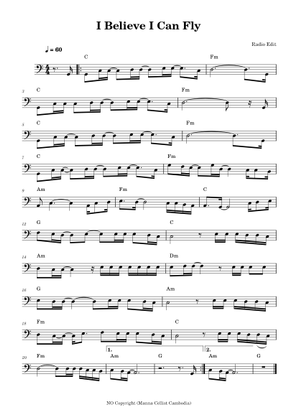 Play Official version of I believe i can fly Sheet Music by R