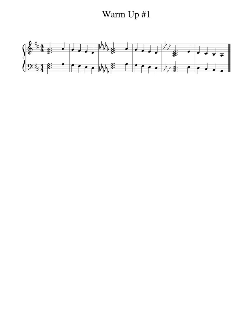 Warm Up #1 Sheet Music for Piano (Solo) easy | MuseScore.com