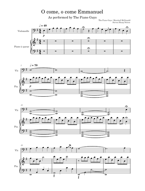 O Come Emmanuel - The Piano Guys