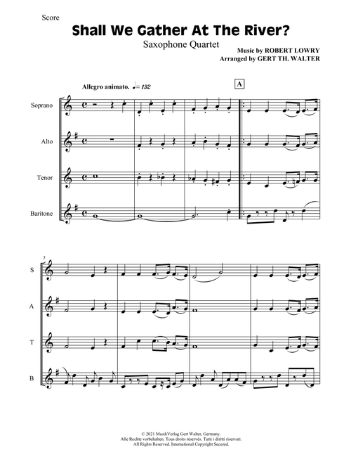 Shall We Gather At The River (Arr. Gert Th. Walter) - Robert Lowry (Woodwind Ensemble)