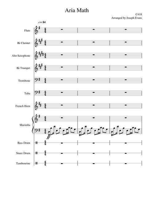 C418 - Aria Math (Band Arrangement)