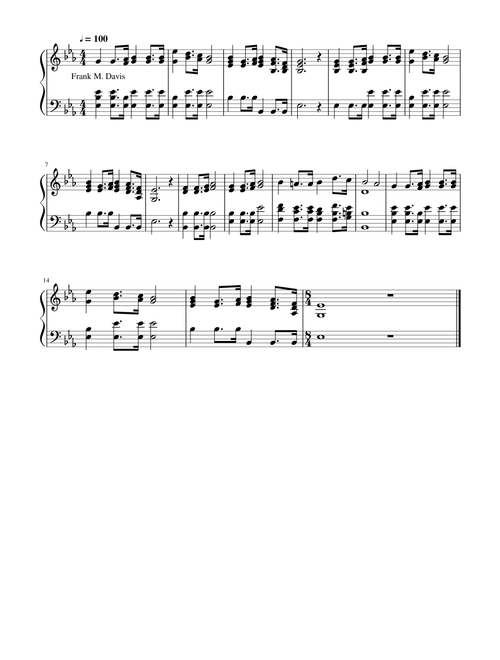 Lift up the trumpet, O loud let it ring - Frank M. Davis