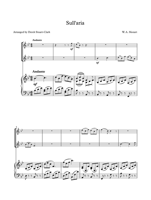 Sull'aria (Arr. Derek STUART-CLARK) (Violin Duet)