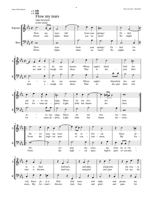 Flow my tears fall from your springs - John Dowland