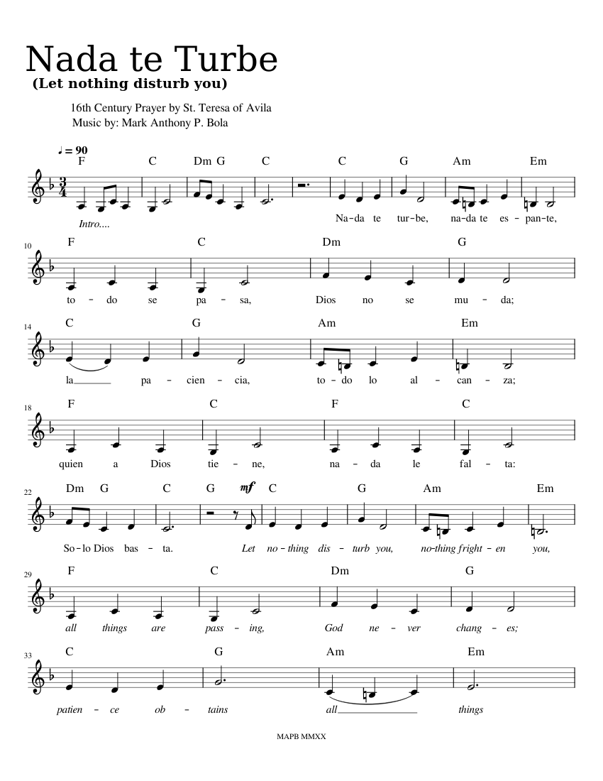 nada-te-turbe-sheet-music-for-piano-church-choir-easy-musescore