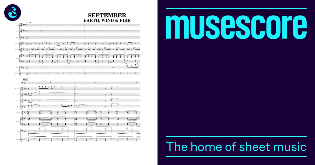 September - Earth, Wind & Fire [Full Transcription] Sheet Music with ...