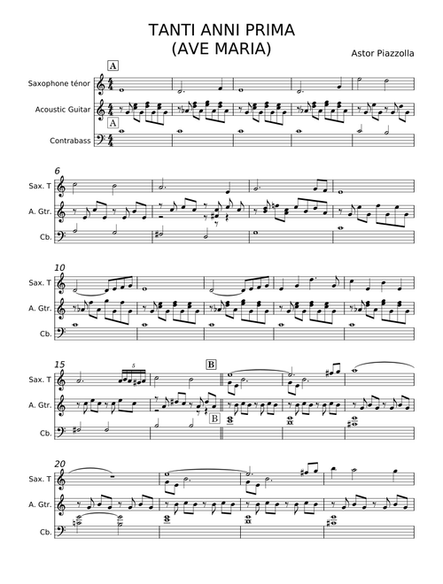 Tanti anni prima - Astor Piazzolla