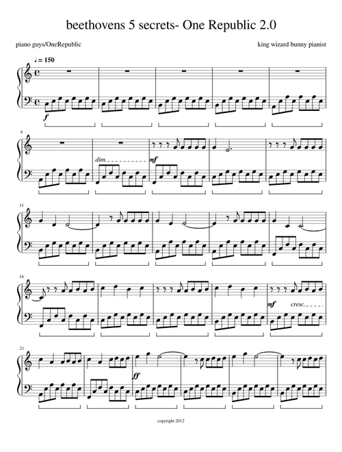 beethovens 5 secrets- One Republic