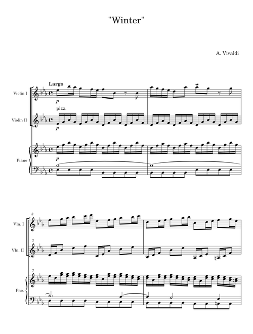 The four seasons: Winter (ALLEGRO) - A Vivaldi