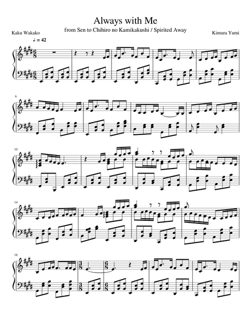 Itsumo Nando Demo - Piano 