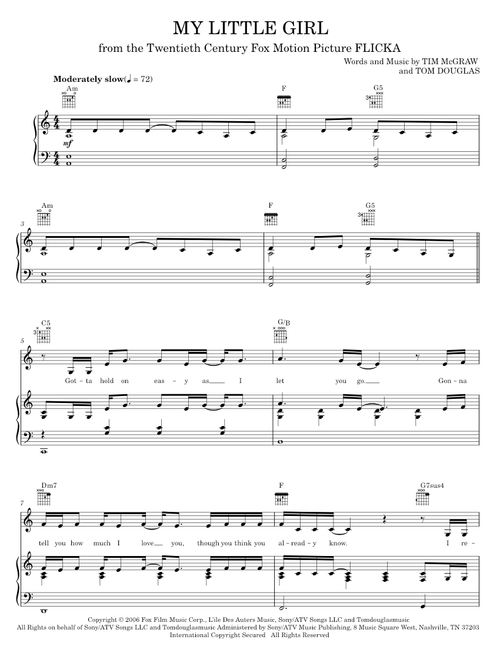 My little girl - Tim McGraw (Piano-Vocal-Guitar)