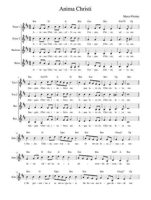 Anima Christi – Marco Frisina Anima Christi