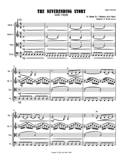 The Neverending Story <main Title> (Arr. Alison Gillies) - Keith Forsey, Giorgio De 1 Moroder (String Quartet)