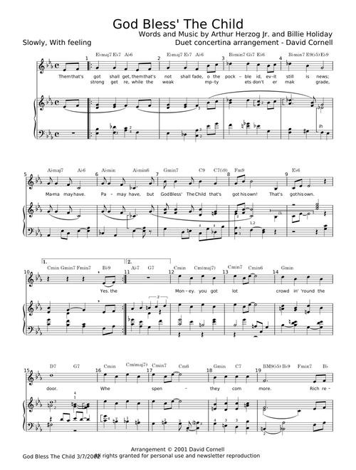 God Bless the Child - Billie Holiday & Arthur Herzog Jr.