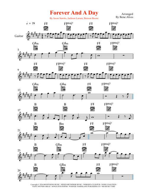 Forever And A Day (Arr. Rene Alves) - Benson Boone, Jason Suwito, Jackson Larsen (Guitar and Piano)