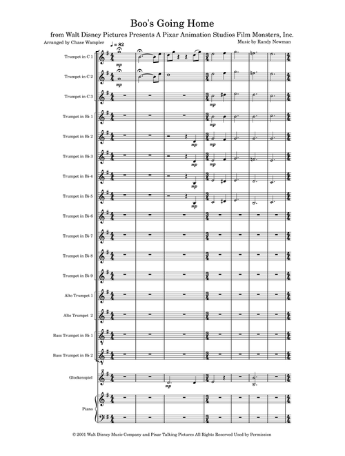 Boo's Going Home (Arr. Chase Wampler) - Randy Newman (Brass Ensemble)