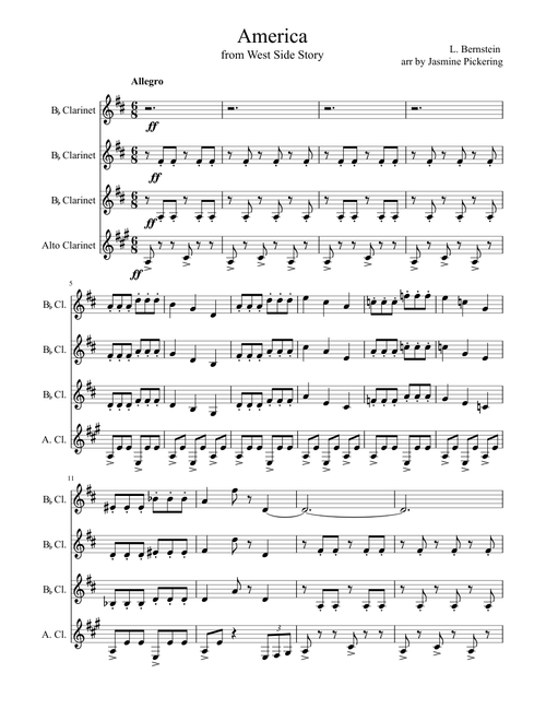 "America" from Bernstein's West Side Story