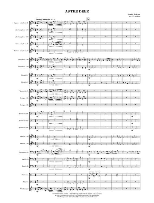 As The Deer (Arr. Pier Braaksma) - Martin Nystrom