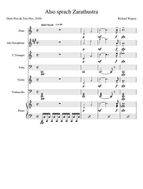 Also sprach Zarathustra - Richard Strauss (Mixed Ensemble)
