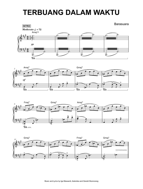 Terbuang Dalam Waktu - Barasuara (Piano)