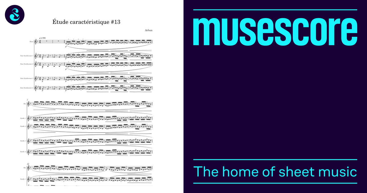 Étude caractéristique #13 Arban Horn Sheet Music for French horn