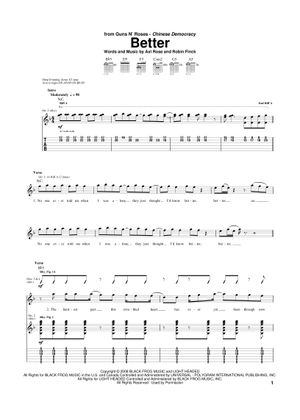 Play Official version of Chinese democracy Sheet Music by Guns N