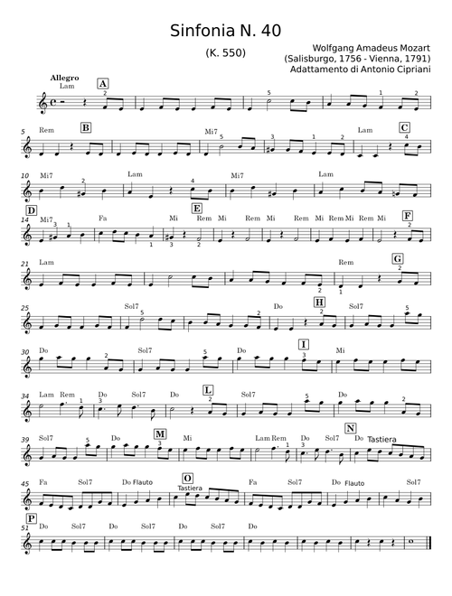 Sinfonia N. 40 - Wolfgang Amadeus Mozart