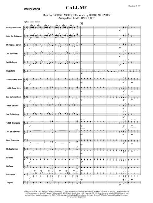 Call Me (Arr. Clive Longhurst) - Blondie (Brass Band)