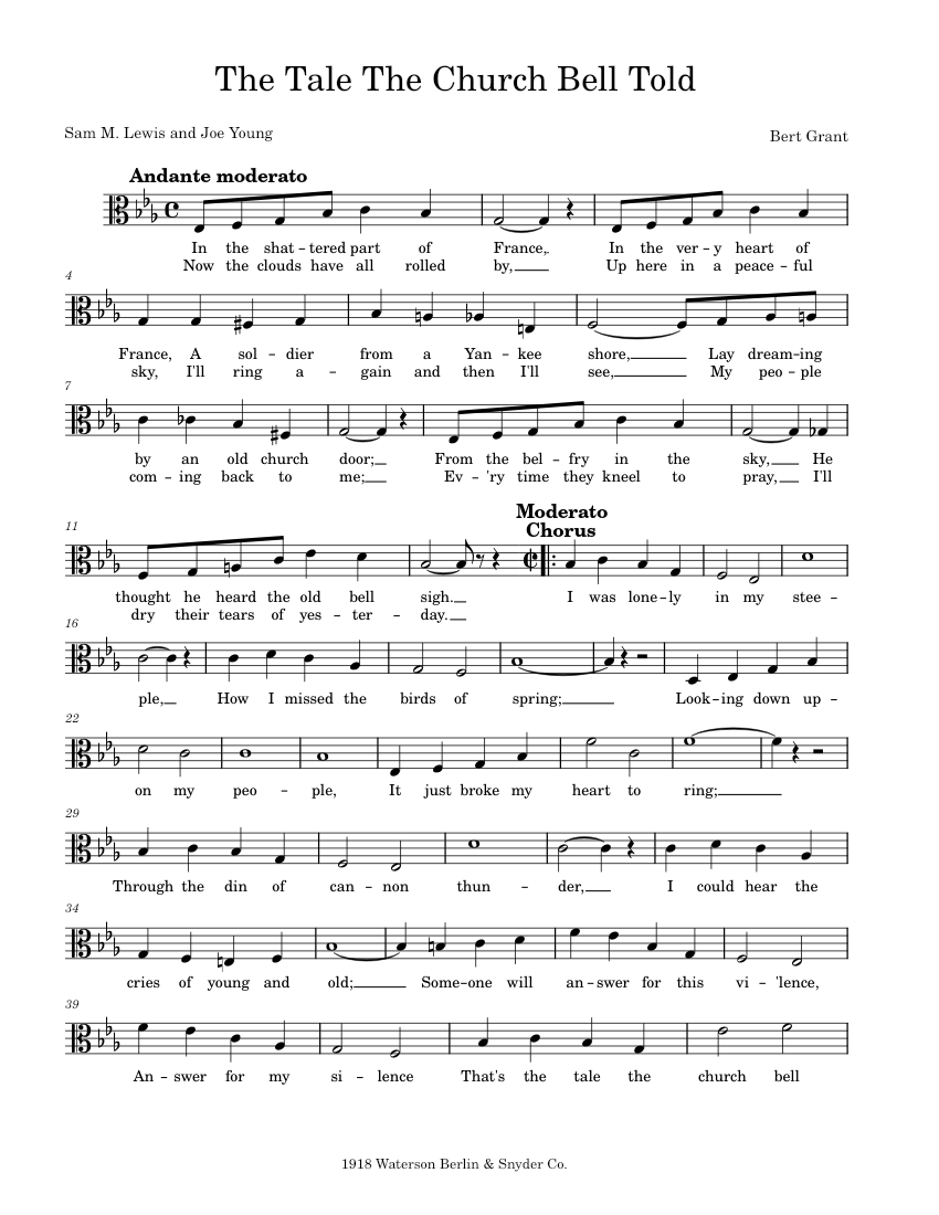 The Tale The Church Bell Told Sheet music for Viola (Solo) | Musescore.com