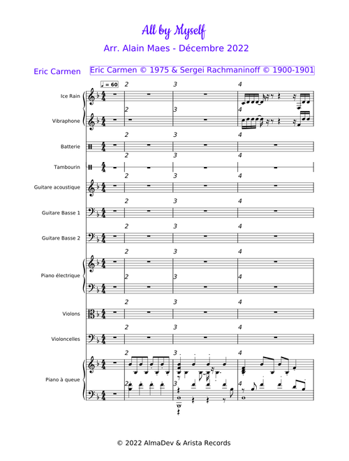 Eric Carmen - All by Myself (Arr. AlmaDev)