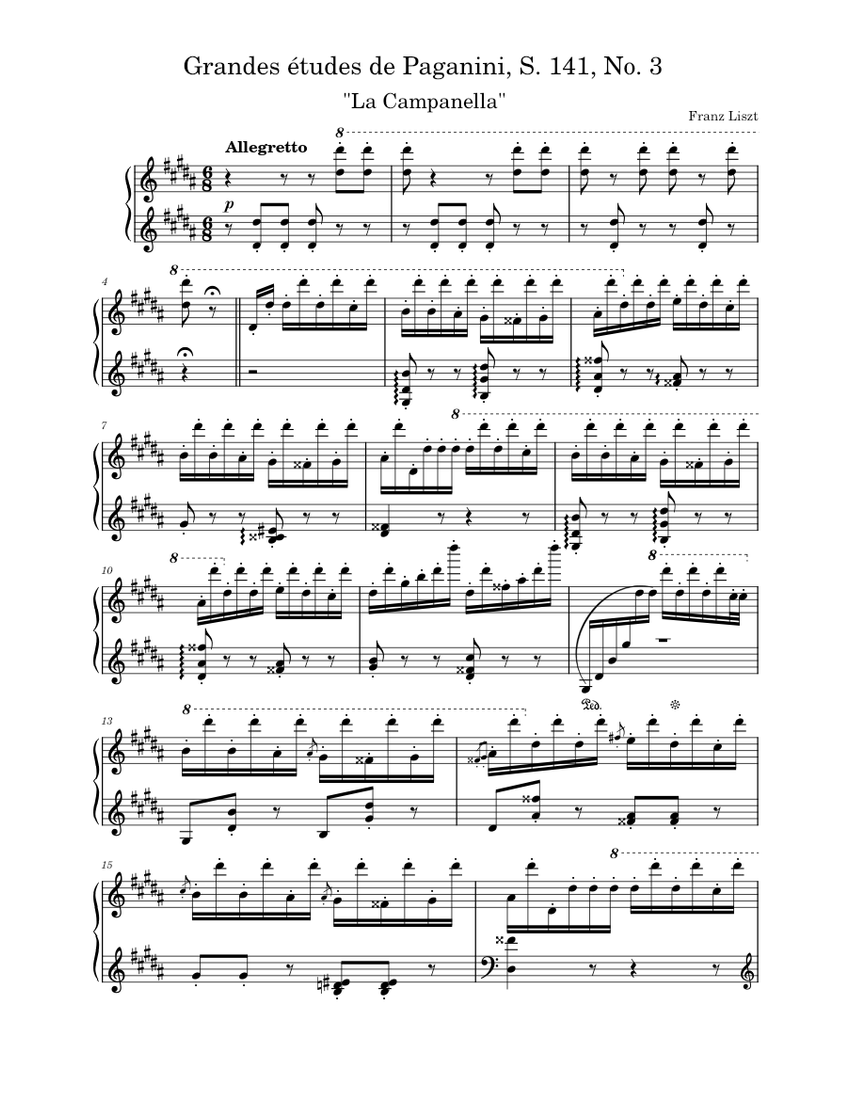 Grandes études de Paganini S.141 No.3 in G-sharp minor 