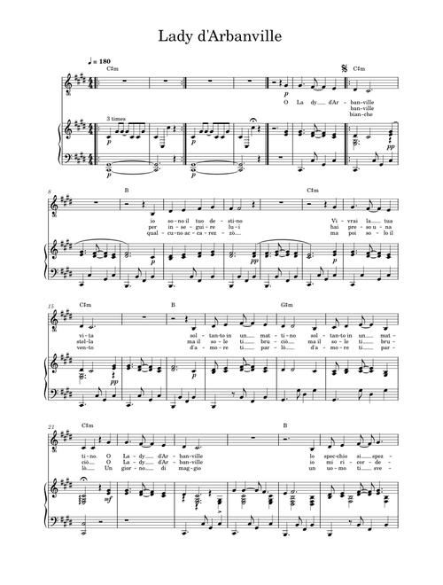 LADY D'ARBANVILLE – Cat Stevens