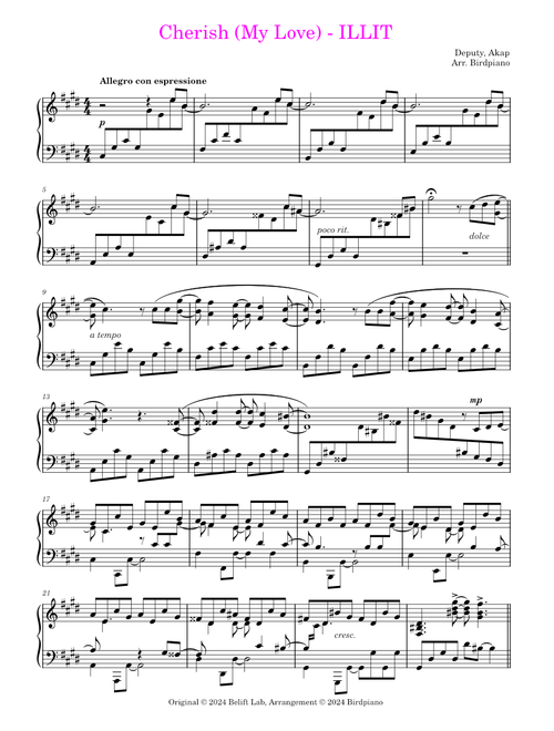 Cherish (My Love) - ILLIT (Dreamy Piano Solo)