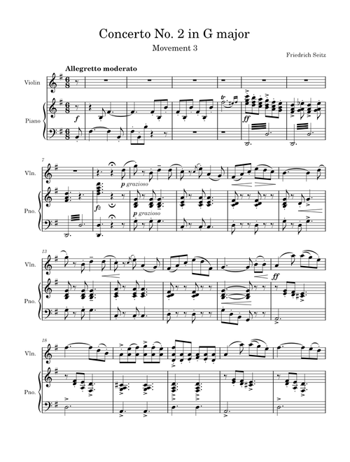 Concerto no. 2 3rd movement – Friedrich Seitz