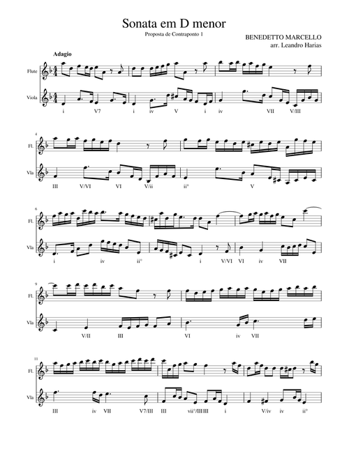 Sonata D menor - Adágio - Benedetto Marcello