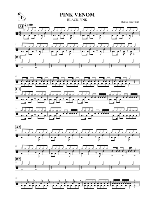 DRUM SHEET - New Life Art Center | Pink Venom – BLACKPINK