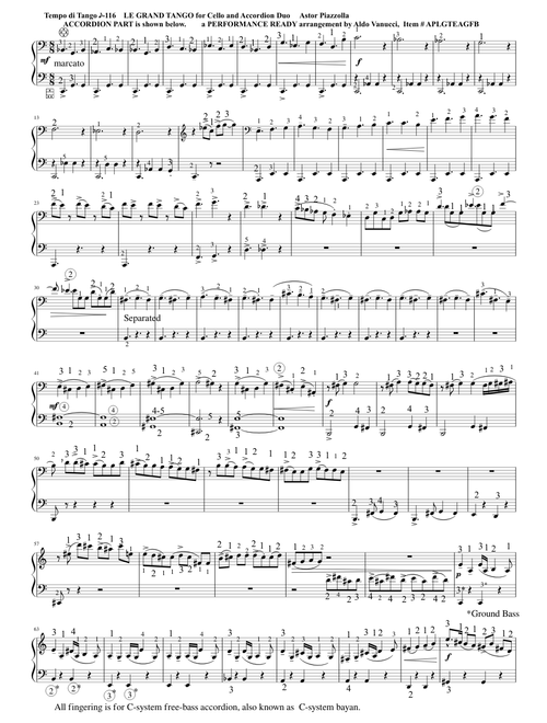 Astor Piazzolla - Le Grand Tango  Cello/Accordion Duo