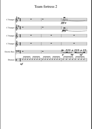 Team Fortress 2 Theme Sheet Music for Trumpet other (Mixed Quintet ...