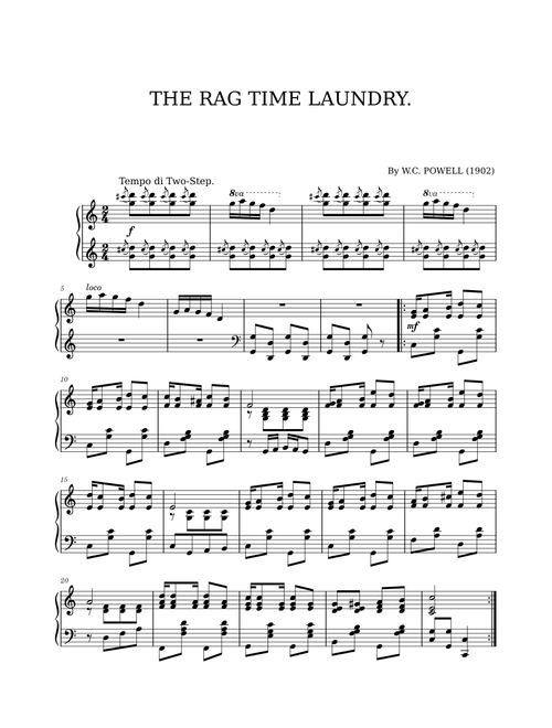 The Rag Time Laundry by W.C. Powell (1902)