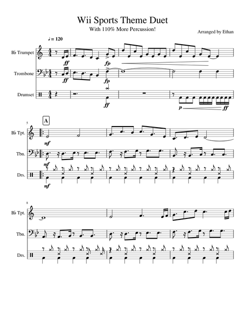 Wii Sports Theme Duet for Trumpet and Trombone