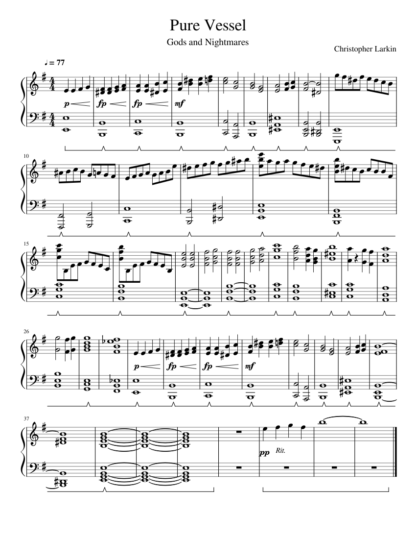Pure_Vessel Sheet music for Piano (Solo) Easy | Musescore.com