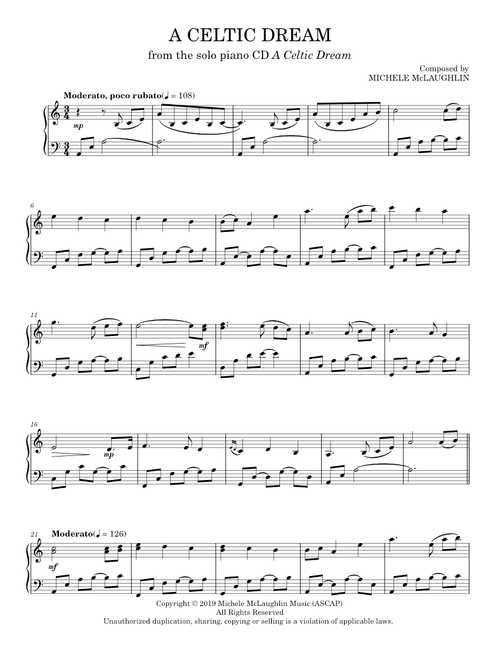 A Celtic Dream - Michele McLaughlin (Piano Solo)
